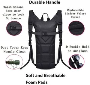 Sac à dos tactique d'hydratation pour homme avec poche à eau, idéal pour la course et le camping en extérieur - Product Image 2