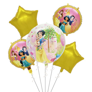 Globos de Papel con Diseño de Princesa de Anime, 5 Piezas, <span class=keywords><strong>para</strong></span> Decoración de Bodas y <span class=keywords><strong>Cumpleaños</strong></span>, Globos 4D Autosellables - Product Image 3