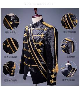 <span class=keywords><strong>M</strong></span>-3XL pakaian gaya Eropa untuk pria, jaket pertunjukan DJ, baju kelab malam gaya Eropa, mantel gaun pertunjukan - Product Image 6