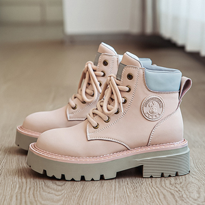 High-Waist <b>Work</b> <b>Boots</b> with Thick Sole, Unisex British Ankle <b>Boots</b> for Sports and Leisure - Product Image 4