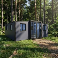 Maison préfabriquée ignifuge, cuisine résistante, 20 pieds, insonorisée, de luxe, pliable, avec maison conteneur extensible