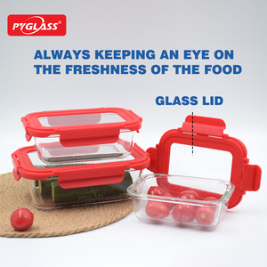 Recipientes de Vidrio Rectangulares Pyglass para Preparación de Comidas con Tapas, Resistentes al Calor, Libres de BPA, Recipientes Pequeños de Vidrio para Alimentos, Aptos para <span class=keywords><strong>Microondas</strong></span> - Product Image 6