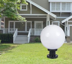 Beyaz top açık su geçirmez Led sonrası ışık Driveway yuvarlak güneş ışıklı çit ayağı Lampp sonrası - Product Image 2