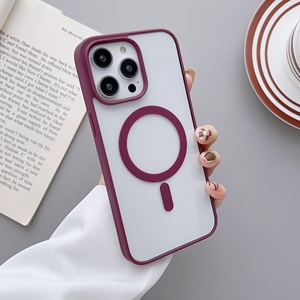 Étui rigide en acrylique Transparent mat sans fil pour iPhone <span class=keywords><strong>14</strong></span> <span class=keywords><strong>PROMAX</strong></span> 13PRO 12PROMAX 11, étui magnétique Transparent, vente en gros - Product Image 3