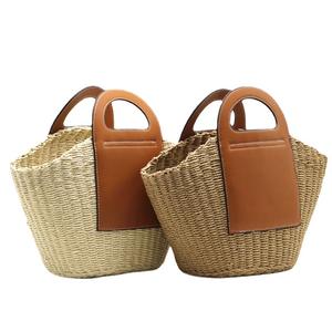 Летние сумки ручной работы, женские новые вместительные соломенные сумки, плетеная корзина, сумки-тоуты, женские пляжные ручные сумки - Product Image 4