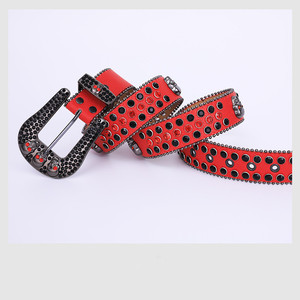 Cinturón <span class=keywords><strong>de</strong></span> Calavera <span class=keywords><strong>de</strong></span> Alta Calidad <span class=keywords><strong>de</strong></span> Marca Famosa para Mujer, <span class=keywords><strong>con</strong></span> Tachuelas <span class=keywords><strong>de</strong></span> Cristal, Personalizable, Estilo Urbano, Hebilla <span class=keywords><strong>de</strong></span> Cristal Brillante para Niños y Niñas - Product Image 6