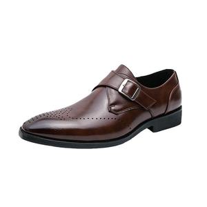 Nuevo Diseño de Zapatos Oxford Cuadrados, Venta Directa, Zapatos Formales de Cuero Genuino para Hombre, Casuales de Negocios, Sin Cordones, Transpirables, Antideslizantes y Desodorantes - Product Image 1