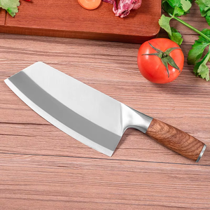 Cuchillo de <span class=keywords><strong>carnicero</strong></span> chino de acero inoxidable Vintage de 8 pulgadas con mango de palisandro para carnicería de cocina Industrial - Product Image 2