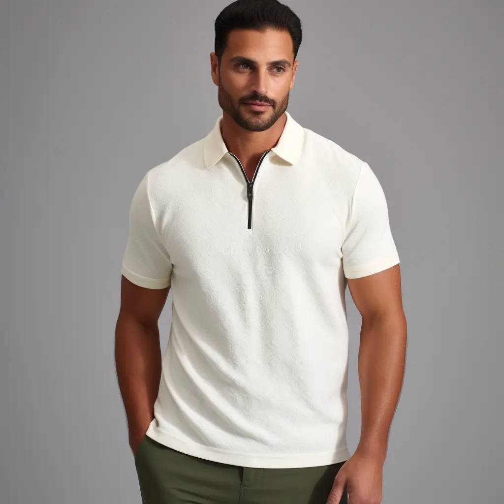 फैशन स्टाइल कस्टम मेक लोगो क्विक ड्राई डिज़ाइन रंग और आकार जिपर पोलो शर्ट पुरुषों के लिए गोल्फ पोलो शर्ट टीशर्ट