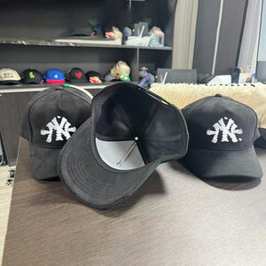 Casquette de sport Lanhai personnalisée en daim nacré, 5 panneaux, pour hommes et femmes, avec strass, doublure en satin, casquette de baseball Gorras Snapback - Product Image 4