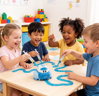 Juguete de Tren de Slime para Niños con Pista de Slime y Mini Coche de Slime, Juguete Educativo para Niños y Niñas