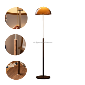 SIMIGモダンLEDマッシュルーム木製金属フロアランプアンティークフレンチデザインリビングルーム用ベッドルームソファサイドサンセット雰囲気 - Product Image 6