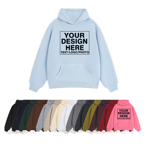 เสื้อฮู้ดฟลีซหนานุ่มทรงโอเวอร์ไซส์สำหรับผู้ชาย มีกระเป๋าหน้า ระบายอากาศได้ดี รับสกรีนโลโก้ - Product Image 1