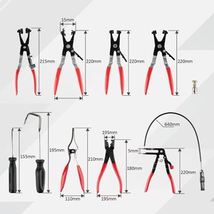 9-Piece Pipe Clamp Set High Carbon Steel Pliers Soft Case Storage Auto <b>Repair</b> Tools <b>Car</b> Maintenance Kit - Product Image 2