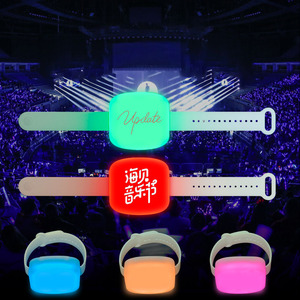 Logo personalizzato modello di testo LED Glow Silicone braccialetto 15 colore telecomando festa incoraggiante ingranaggio per feste promozionali forniture - Product Image 5