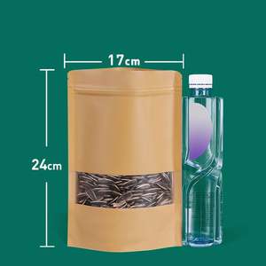 เสื้อยืดแบบย่อยสลายได้สีดำด้านแบบกำหนดเองสำหรับเสื้อผ้าขนมขบเคี้ยวมีซิปล็อคพร้อมโลโก้5ซม. - Product Image 1