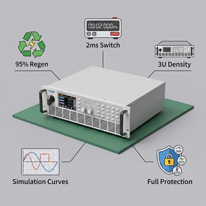 Fuente de Alimentación Bidireccional Programable para Montaje en Rack 3U PBS 2300-225L (300V/225A/18kW) |   Alta Eficiencia (93%) - Product Image 5