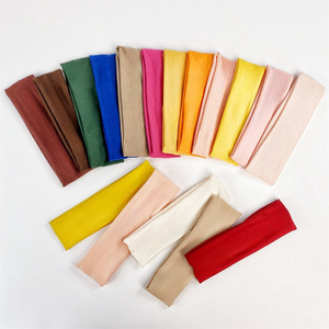 Hotsale rắn màu dệt kim hairband Hàn Quốc đàn hồi tóc ban nhạc thể thao headband cho tóc phụ kiện - Product Image 1