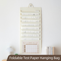 Bolsa colgante plegable para papeles de examen, soporte multifuncional para documentos, para escuela, sala de estudio y hogar