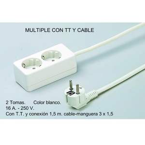 Cavo 3x1,5 mm con terminali T/T e cablaggio, ideale per montaggio elettrico e distribuzione di energia. - Product Image 1