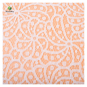 مصنع فوجيان الصيني قماش شبكي من الدانتيل الجاكار المحبوك من القطن والنايلون من مصنع مخصص لفساتين العرس - Product Image 1