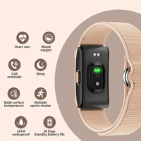 Bracelet intelligent à sangle tressée, moniteur d'activité physique, étanche, moniteur de fréquence cardiaque, détection d'oxygène dans le sang, appels Bluetooth