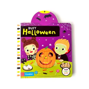 Libros de Aprendizaje Temprano de nuevo estilo, libros 3D de Halloween ocupados para niños, impresión de libros de cartón