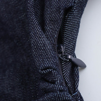 Robe midi en jean personnalisée pour femme, col à revers, manches courtes retroussées, boutonnée sur le devant, taille froncée, style moulant