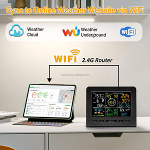 Station météo WiFi - Stations météo intelligentes sans fil 7-en-1 pour la maison intelligente avec <span class=keywords><strong>pluviomètre</strong></span> et mesure de la vitesse/direction du vent, prévisions météorologiques - Product Image 6