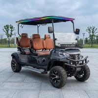 Carro de Golf de 4 Plazas y 72V con Batería de Litio, Homologado por el DOT para Ranchos en EE. UU., con Color Personalizado y Espacio de Carga Trasero Personalizable