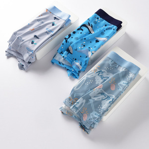 Calzoncillos bóxer ultrafinos de verano con estampado de seda helada para hombre, ropa interior de cuatro esquinas de malla suelta de talla grande, tela de cintura con logotipo personalizado - Product Image 3