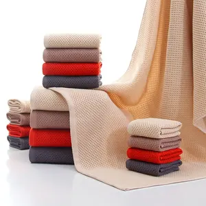 綿100% ワッフルタオルセットバスソフトコットンキッチンクリーニング手ぬぐい乾燥タオル