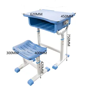 높이 조절 가능한 현대 플라스틱 책상 및 의자 가구 세트 학교 책상 및 의자