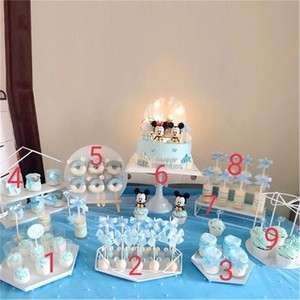 Bruiloft desserttafel decoratie display standaard witte taartplateau dienblad koude hapjes koffiepauze afternoon tea hartvormige standaard - Product Image 2