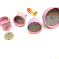 12 #   14 #   16 #   24 #   Cawan Nozzle Keramik untuk Pengelasan Tig, Material Al2O3, Diameter 2.4mm