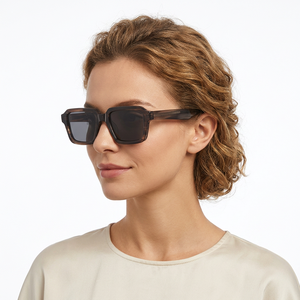 Women Rectangle Sunglasses Full Rim Dark Tortoise Frame UV400 Protection Outdoor Use Adult - Product Image 1