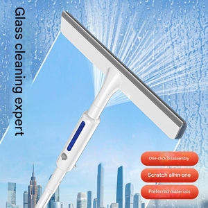 Nettoyeur de vitres rétractable pour la maison, nettoyeur de vitres extérieur pour les fenêtres en hauteur avec pulvérisateur et éponge - Product Image 2