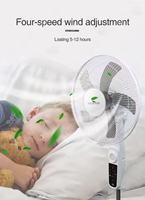 Ventilateur sur pied solaire à faible consommation d'énergie, rechargeable, télécommandé, pour hôtel, extérieur, 12 vitesses réglables, faible bruit, prix abordable