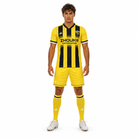 Ensemble de vêtements de football de haute qualité en 2 pièces, logo personnalisé en sublimation complète, maillot de football respirant