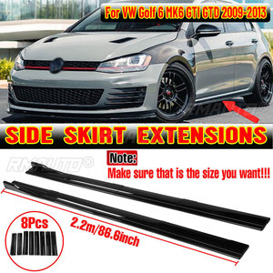 High Quality 2.2m Side Skirts Bumper Extension Rocker Splitters Diffuser Winglet Wings for VW for Golf 6 MK6 GTI GTD 2009-2013 - Product Image 1