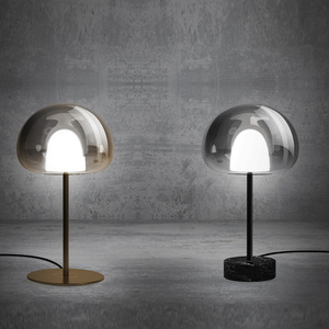 โคมไฟตั้งโต๊ะทรงเห็ดสไตล์มินิมอลทันสมัยสำหรับห้องนั่งเล่น ห้องนอนเด็ก ดีไซน์โคมไฟแก้วตกแต่งสำหรับโต๊ะ - Product Image 1