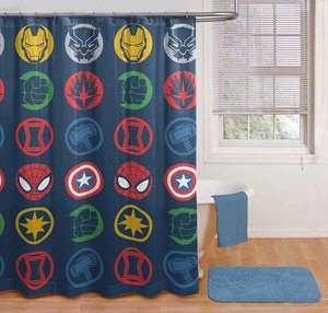 <span class=keywords><strong>Marvel</strong></span> Avengers Shields tenda da doccia e tessuto Easy Care tenda da bagno per bambini caratteristiche Captain America, Iron Man, <span class=keywords><strong>Thor</strong></span> - Product Image 2