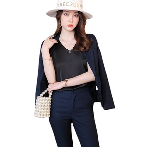 V Neck White Camisole Women Solid Color Chiffon Sleeveless Top Office Wear 2025 Spring Summer New Style Layering Under Suit - Product Image 5