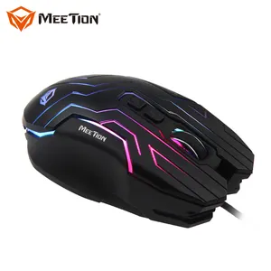 MEETION MT-GM22 Abs Material Skin-like Surface Rgb Light-emitting Adjustable Dpi Fit Hand-shaped Gaming Mouse