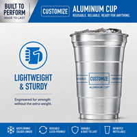 Fabricant de gobelets en aluminium personnalisés, gobelets à bière en métal réutilisables de 18 oz, gobelets légers et durables avec impression de logo OEM