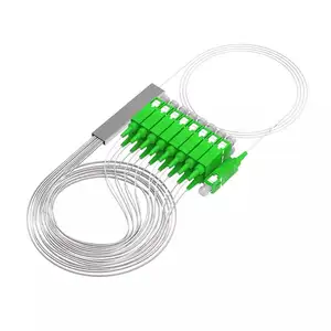 Üretim yüksek kaliteli ftth metal boru PLC splitter 1x3 2/ 1x32 plc splitter konnektörleri ile SC/APC