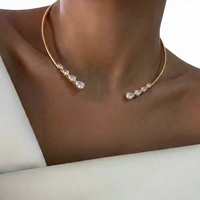 Collier ras du cou multicouche en acier inoxydable plaqué or 18 carats, chaîne délicate pour femme, accessoire de mode pour le quotidien