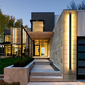 Ngoài trời không thấm nước LED Tường dải ánh sáng vườn biệt thự cổng năng lượng mặt trời phía trước cửa ánh sáng thép không gỉ cơ sở cho ngoài trời tường máy giặt - Product Image 1