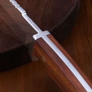 Navaja de Bolsillo Personalizable OEM de Acero Inoxidable D2, Hoja Recta Tipo Sheepsfoot, Mango de Madera, Táctica, Supervivencia, Caza, Bricolaje, Industrial - Product Image 4