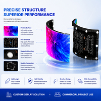 Écran LED flexible P1.25 P1.86 P2 P2.5, module LED souple, panneau circulaire, mur vidéo pliable, panneau d'affichage créatif, prix OEM